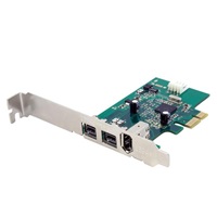 Product Image of Startech 3 Port 2b 1a 1394 PCI Express FireWire Card Adapter - 1394 FW PCIe FireWire 800 / 400 Card